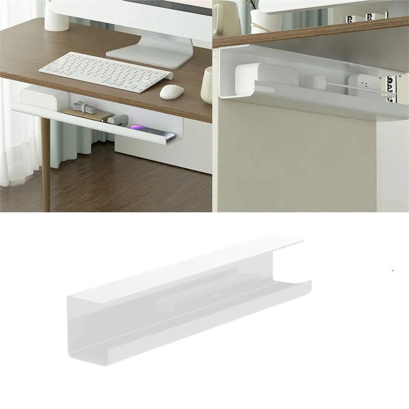 Support Mural Pour Projecteur Et TV - Étagère Rangement Avec Boîtier Câbles