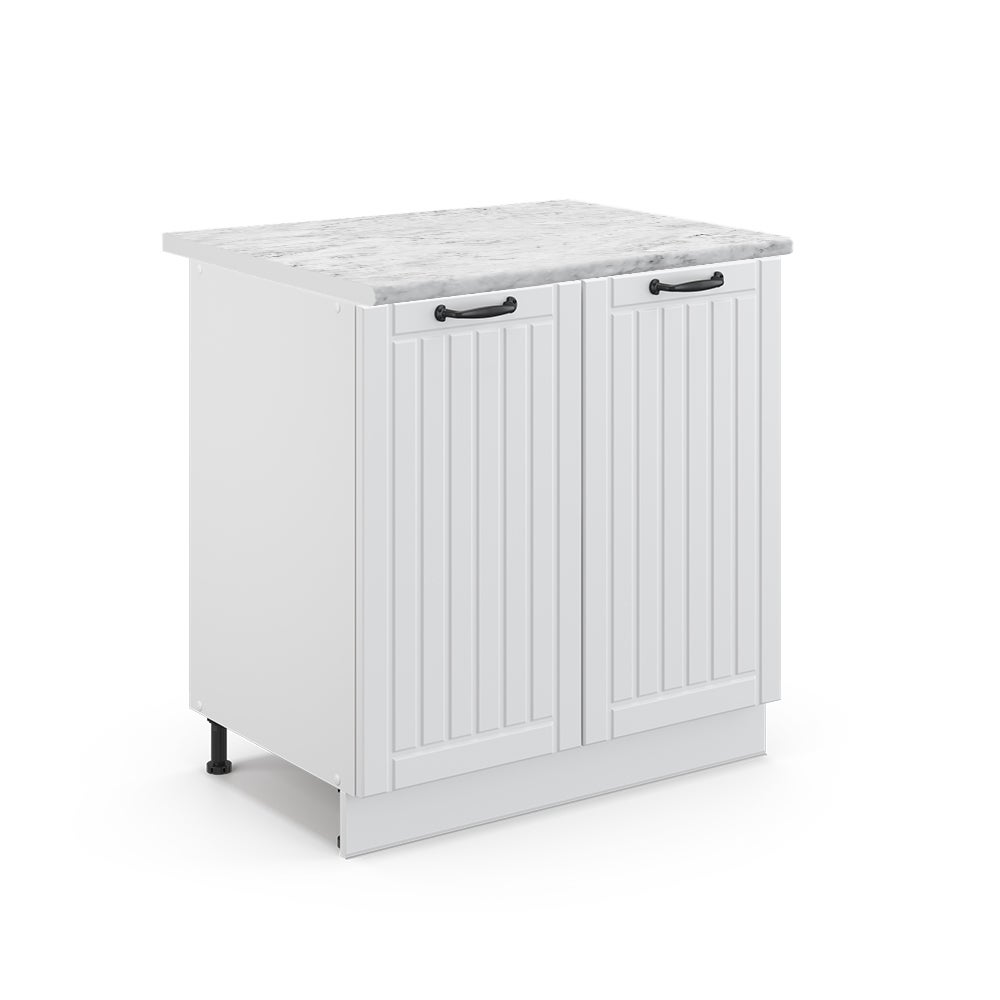 Vicco Szafka pod zlew Fame-Line, Biały domek wiejski, 80 cm z półką, BP Marmur