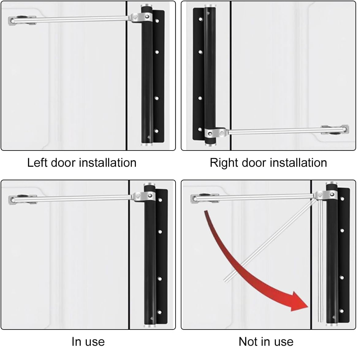 Porte Closers, Ferme Porte Automatique, Ferme Porte à Ressort, Ferme Porte en Acier Inoxydable, Réglable Ferme Portes Avec Vis - 5