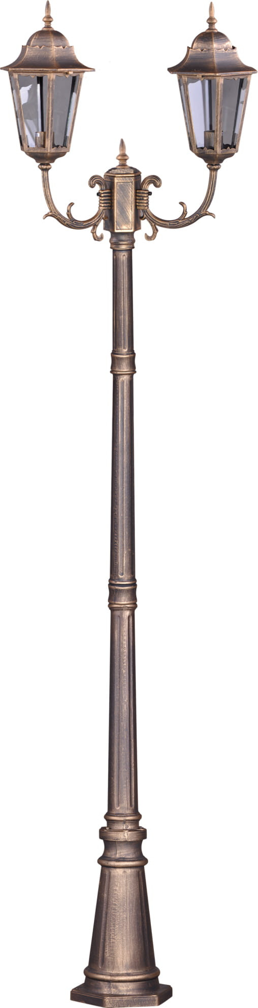 Latarnia ogrodowa Lozana czarno-złota 2xE27x60W IP44 wym: 243 x 70 x 27 cm metal Kaja