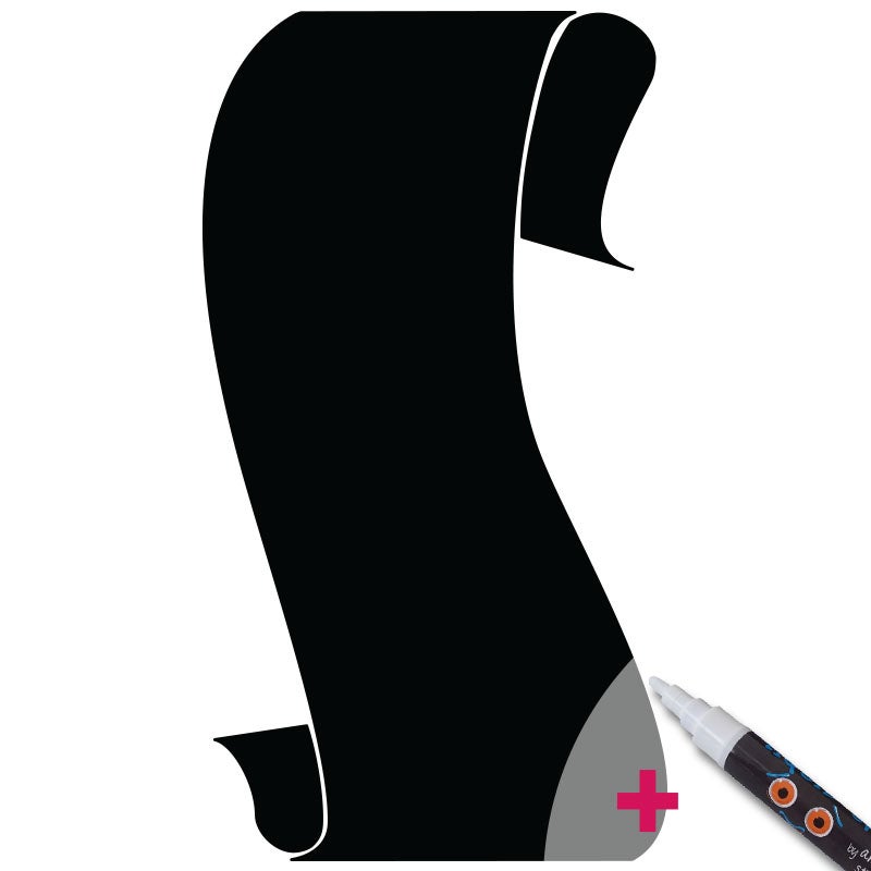 Adesivo lavagna stella filante + bianco gesso liquido - Sticker adesivo - adesivi murali - 65x35cm - 4