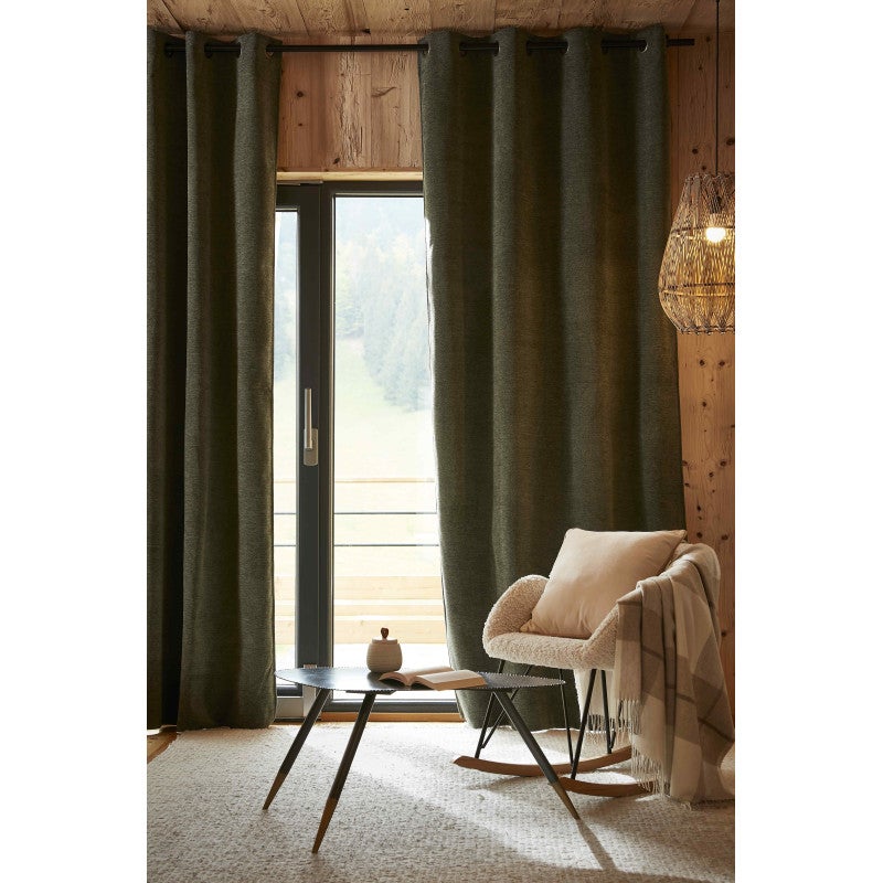 Rideaux Plissés Occultants Lin Beige - Doublure Thermique - Sur Mesure