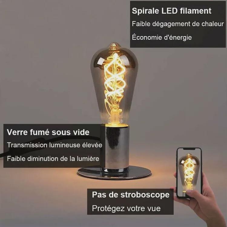 Ampoule LED E27 Vintage Blanc Chaud, Ampoule Vintage E27 Dimmable Spiral Filament 4W Lumière Douce, Ampoule E27 Vintage [Classe énergé - 5