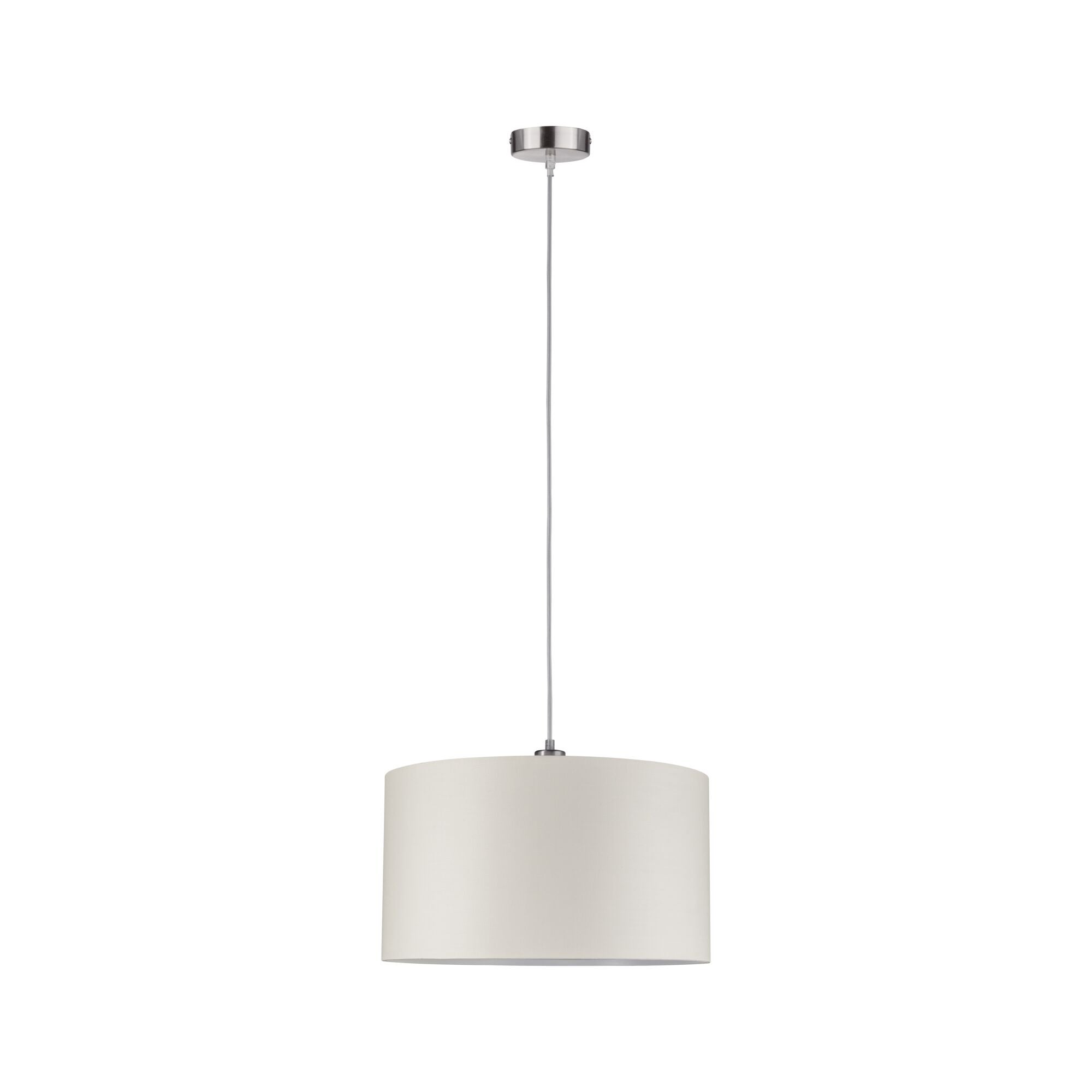 Luminaire en suspension Tessa E27 max. 60W Crème, Acier brossé gradable - 3