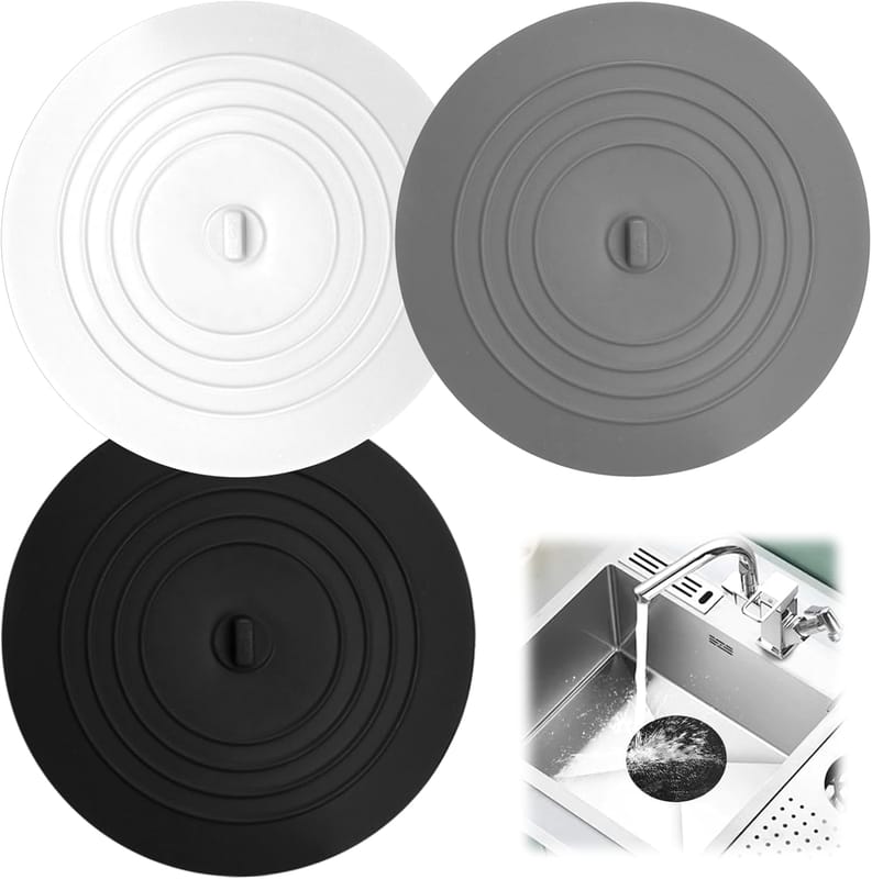 Tappi Scarico In Silicone - 2 Pezzi Universali Per Vasca, Lavandino E Cucina, Bianchi, 15cm - Foto 10