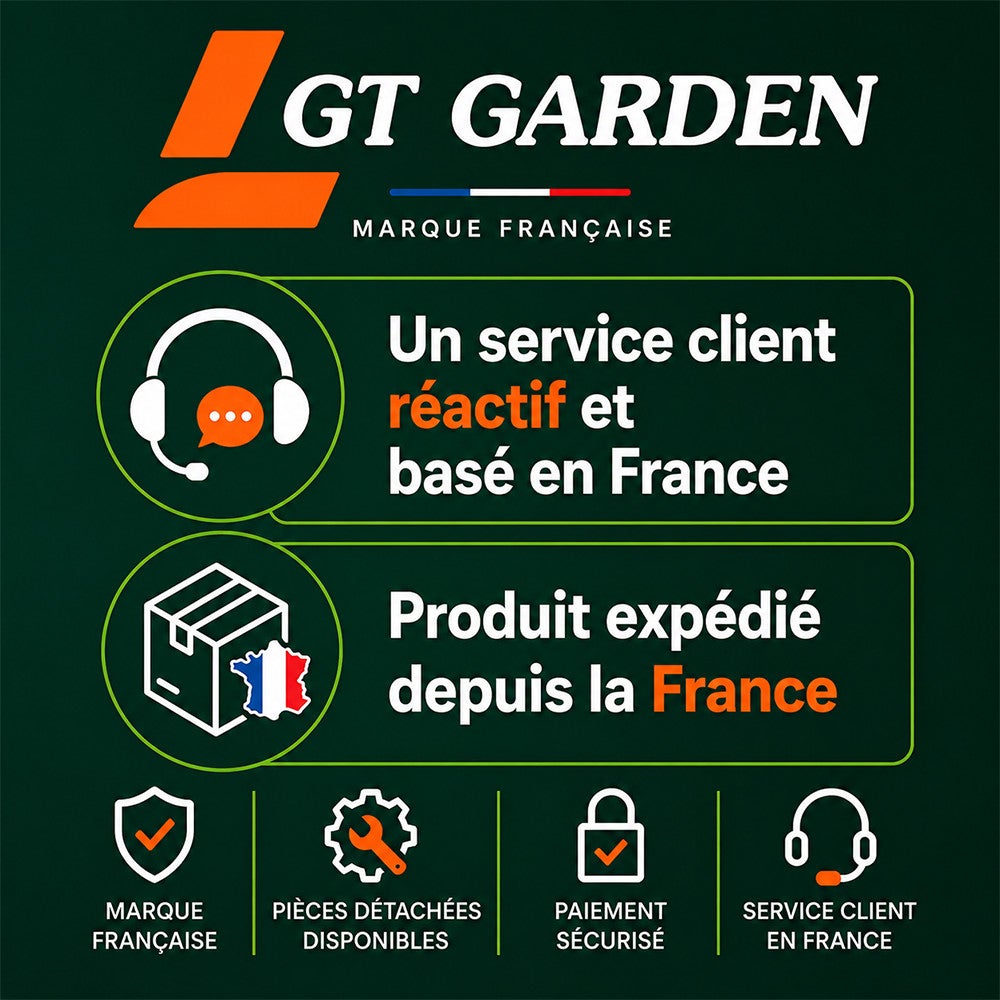 Tronçonneuse thermique 62 cm3, 3.5 CV, guide 55 cm, 2 chaînes - GT GARDEN - 9