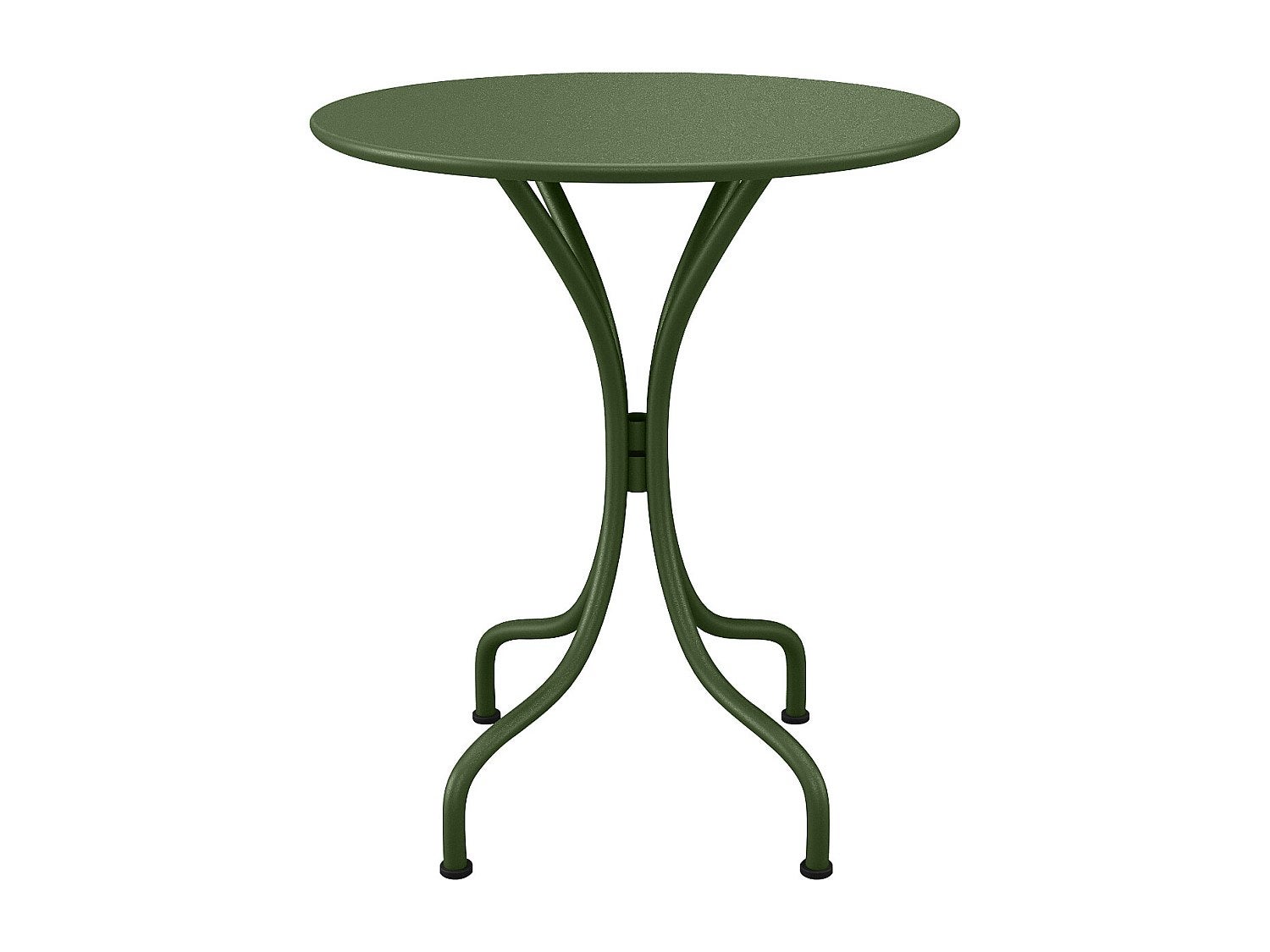 Okrągły metalowy stół ogrodowy śr.60cm - Kaki - MIRMANDE