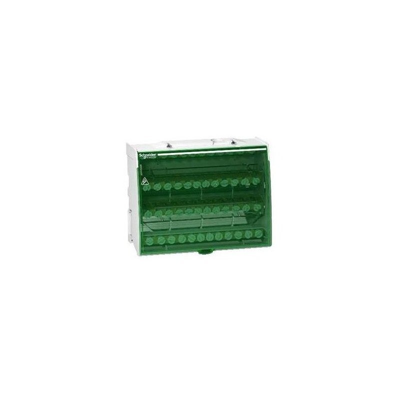 Repartitor etajat cu șurub, 4 poli, 125 A, 48 găuri, Schneider, gri / LGY412548