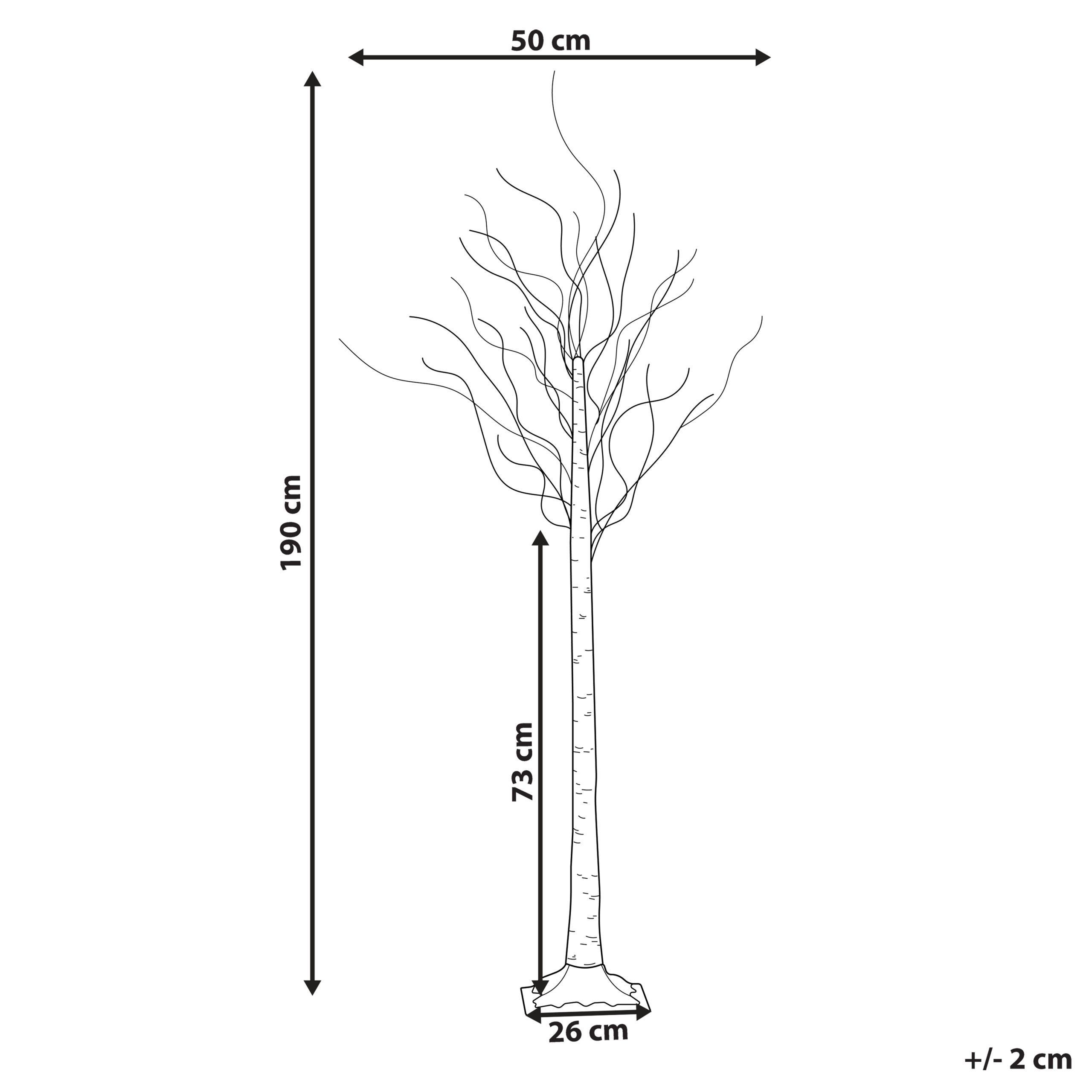 Albero di Natale LED metallo bianco 190 cm LAPPI - 3