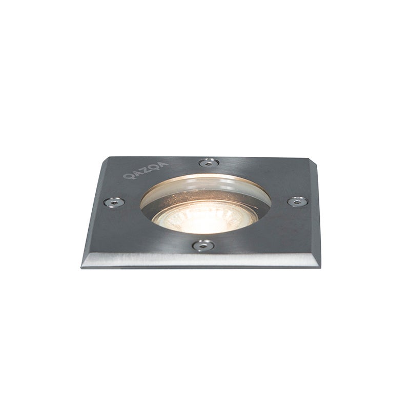Oświetlenie punktowe wpuszczane stalowe 10,5 cm IP65 - Basic Square
