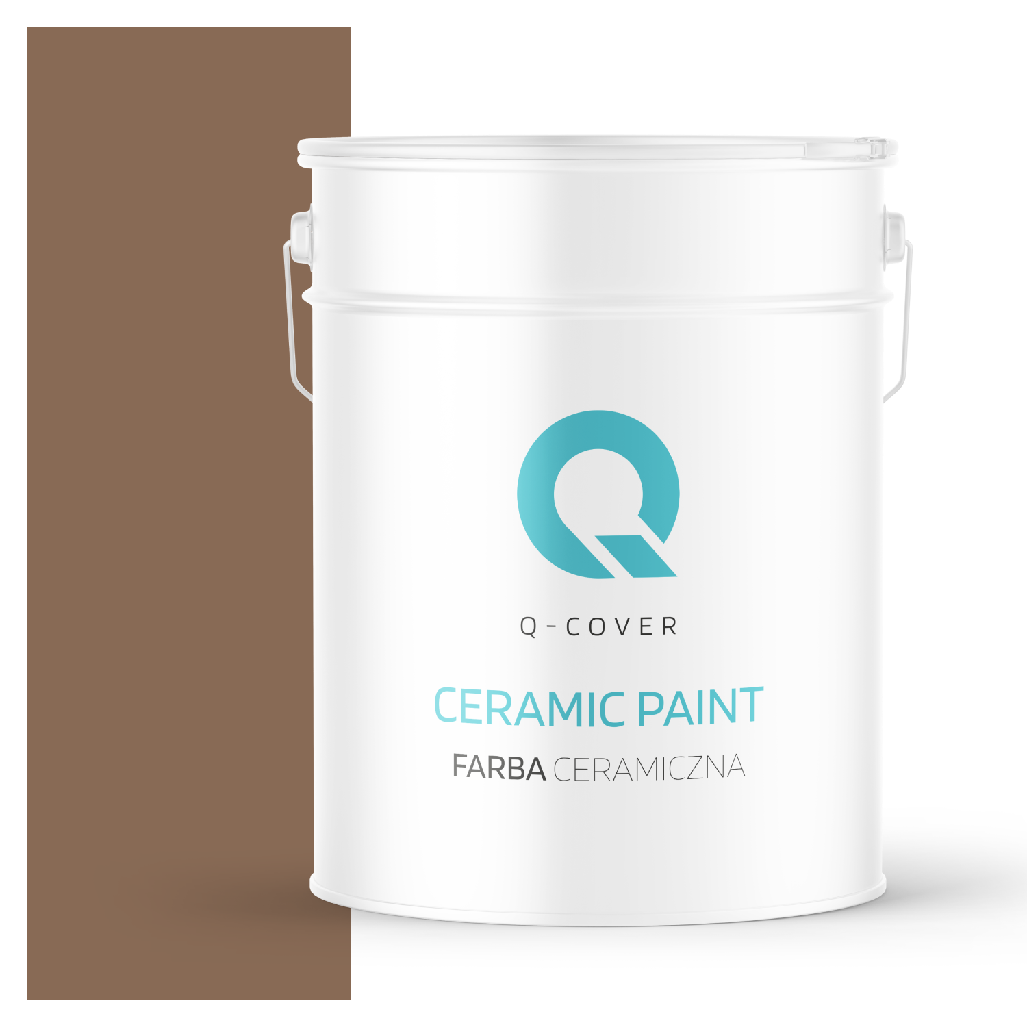 Farba Ceramiczna Do Ścian i Sufitów Q-Cover Brązowy ciemny H4917 Głęboki Mat 10L