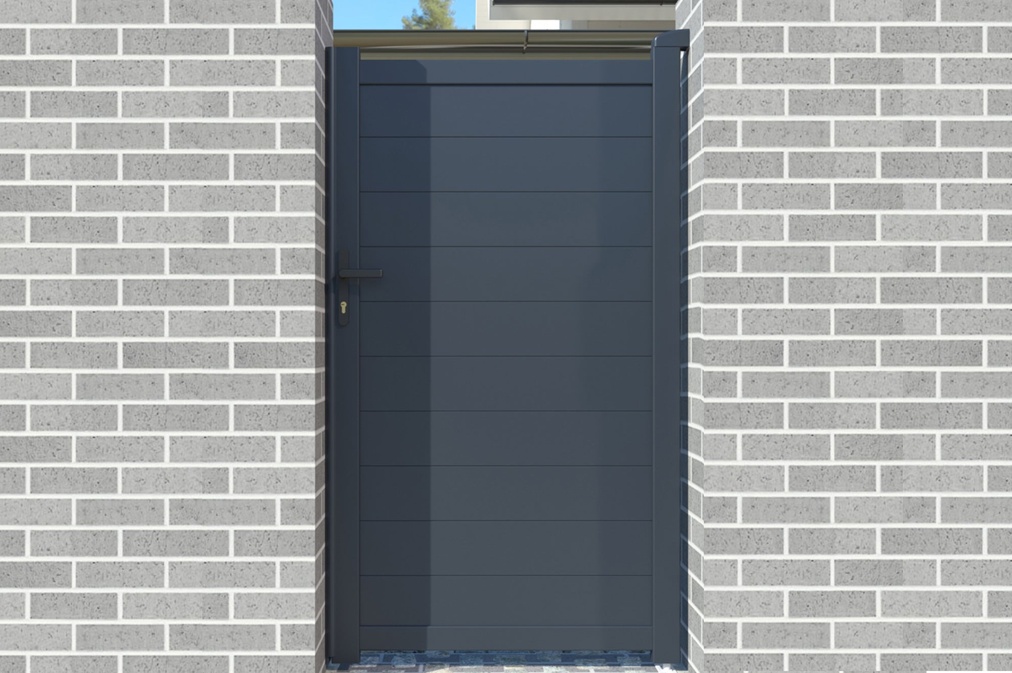 Portillon 1m EIGER H.180cm + Kit inversion ouverture - 5