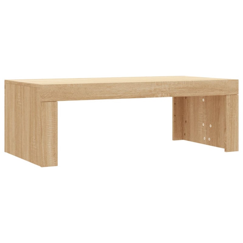 Table basse chêne sonoma 102x50x36 cm bois d ingénierie - 2