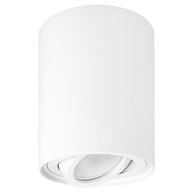 Oprawa natynkowa GU10 LED 8,5x11,5 cm IP20 lampa sufitowa ruchoma okrągła biała matowa MasterLED