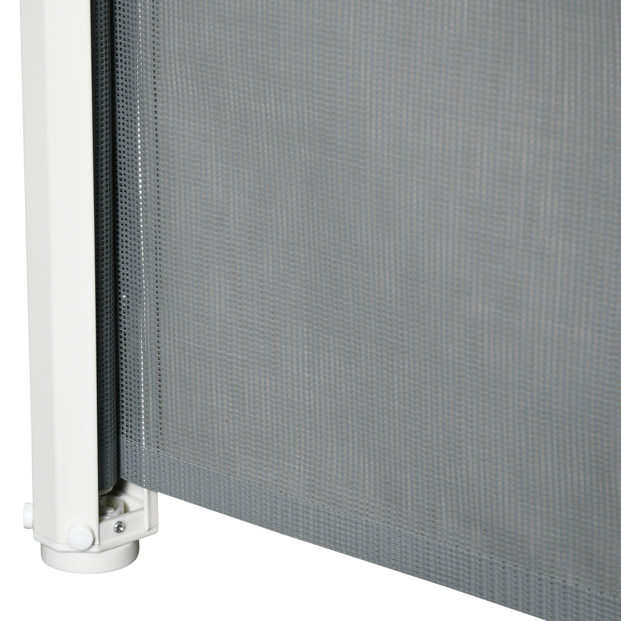 Barrera seguridad de perros extensible PawHut 5,5-115x5,5x82,5cm gris - 7