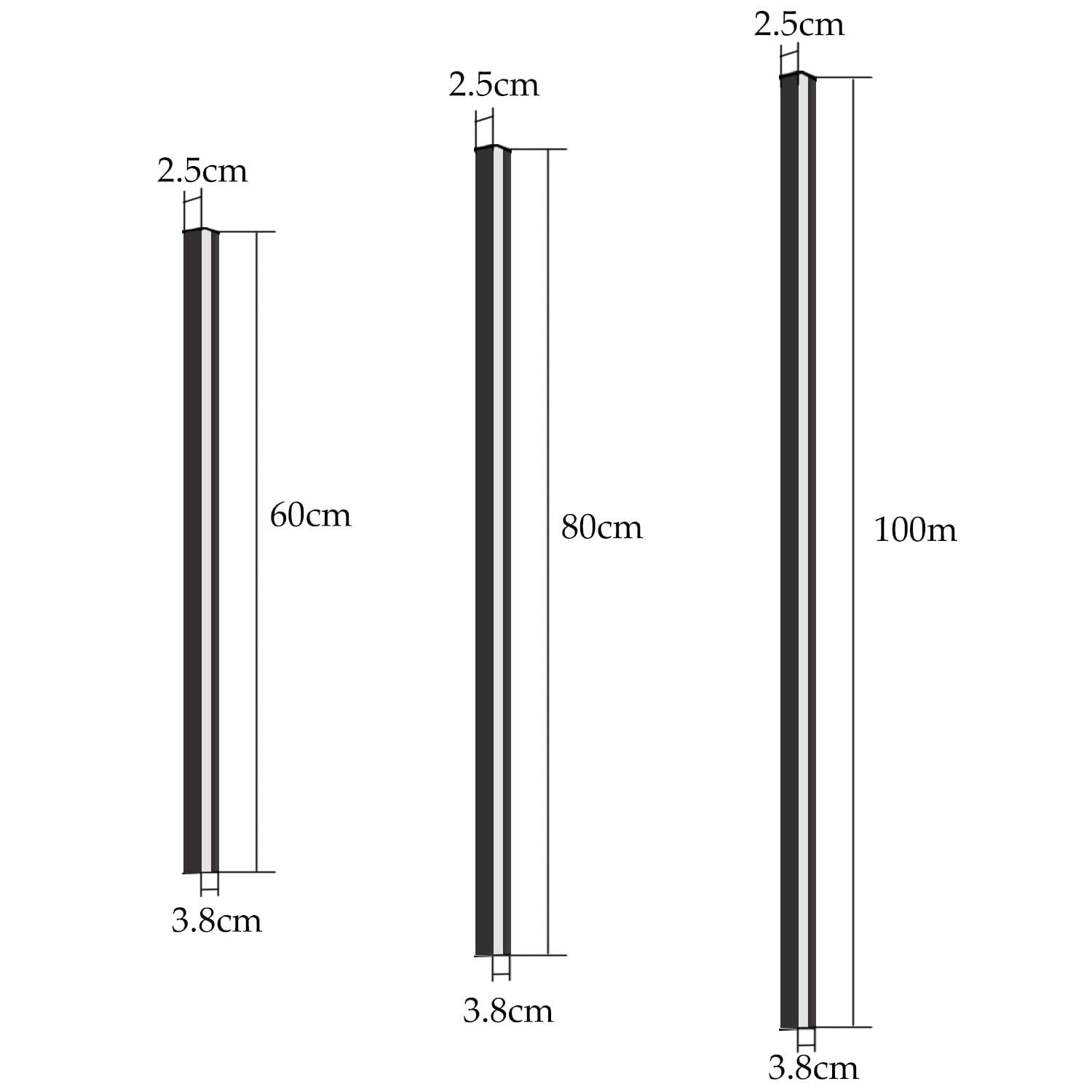NETTLIFE 2 LED kinkiety nowoczesne wnętrze 100CM 34W korytarz góra dół ciepła biel czarny - 3