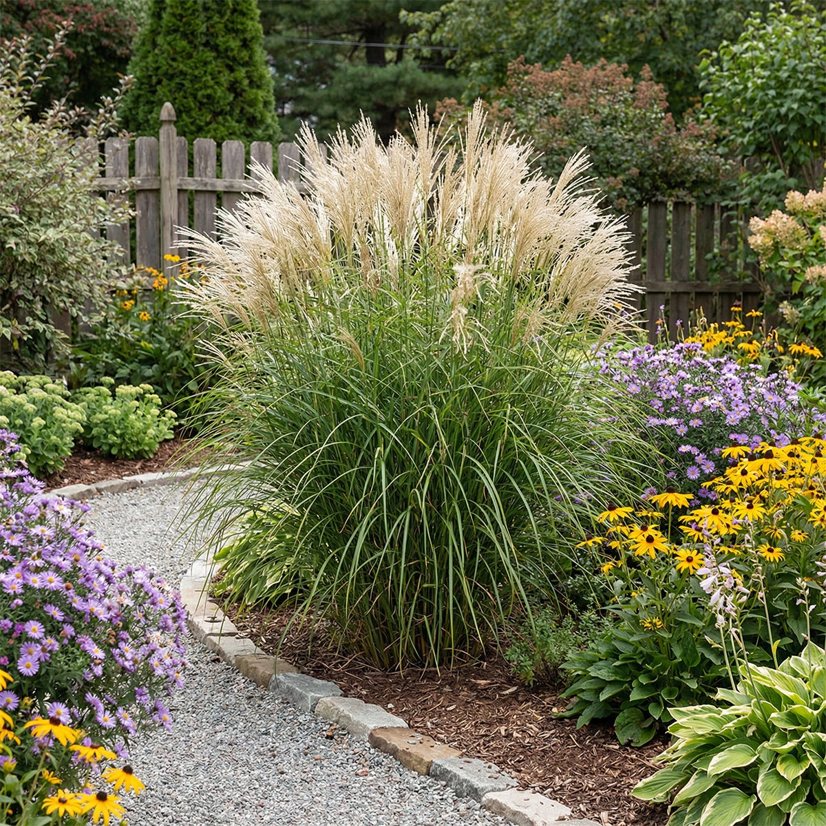 Lot de 6 - Miscanthus sinensis - Graminée ornementale - Rustique - Vivace - H. 10-20 cm - P. 9 cm - 5