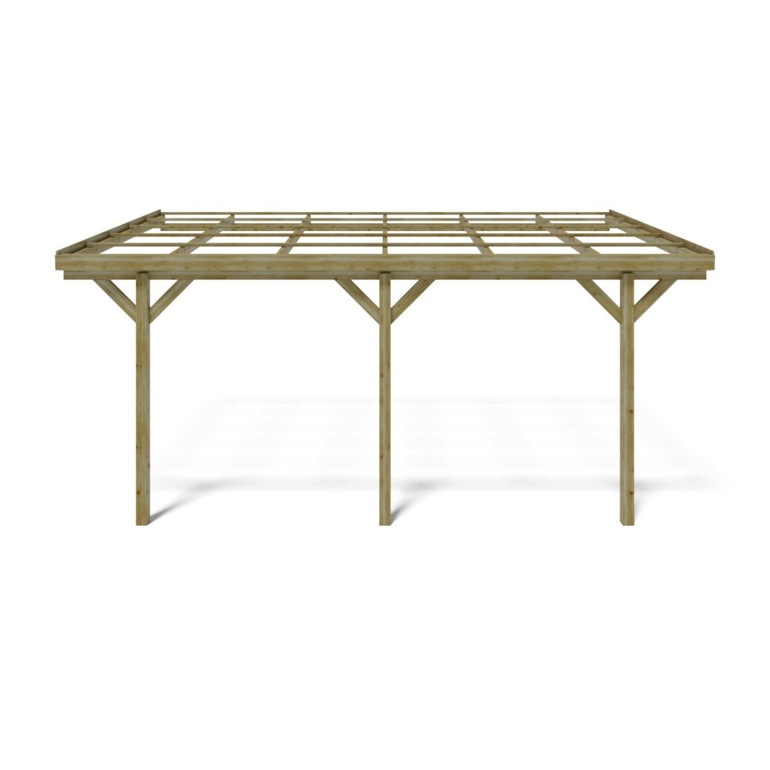 Carport, abri de voiture 3x5.24 m - 15 m2 - adossé&nbsp; - CAR7-2 - ALTANKA - 4