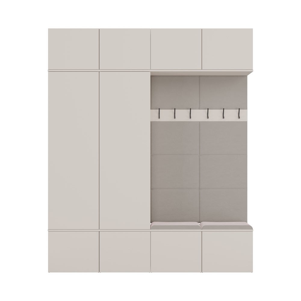 Armoire, cachemire / beige, 200 x 238 x 35 cm - 9