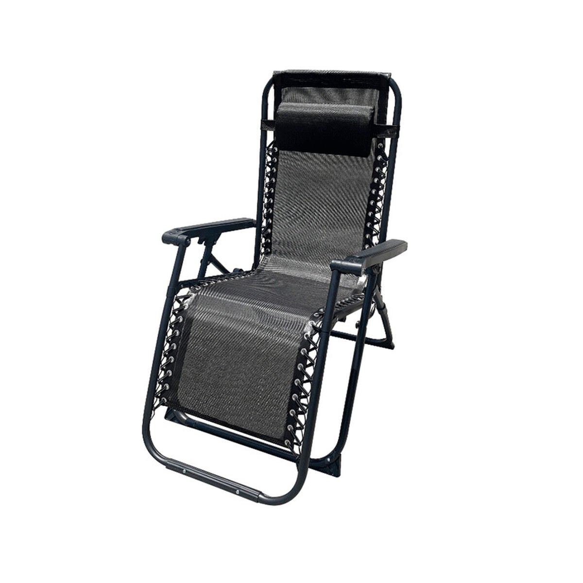 Marbueno Chaise Longue Pliante Acier Avec Coussin Jardin et Piscine 90X66X108 cm Gravité Zéro Beige 10005 - 5