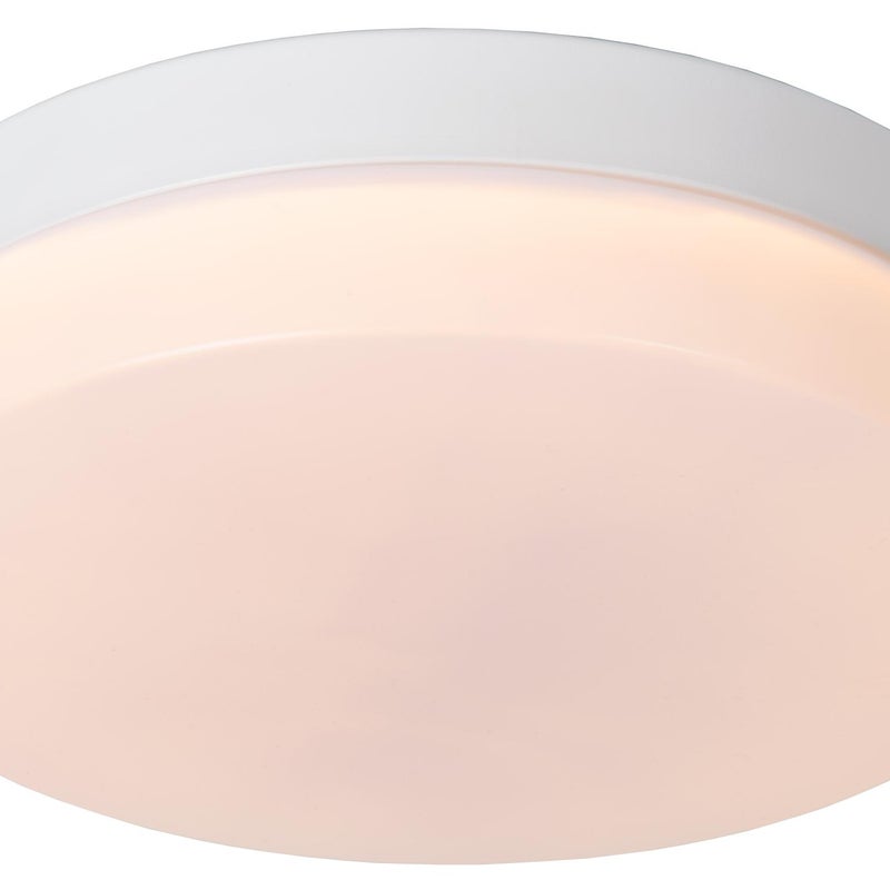 Plafon okrągły BISKIT LED 12W Ciepła biel 700lm biały wym:6,5x23x23cm IP44 Lucide
