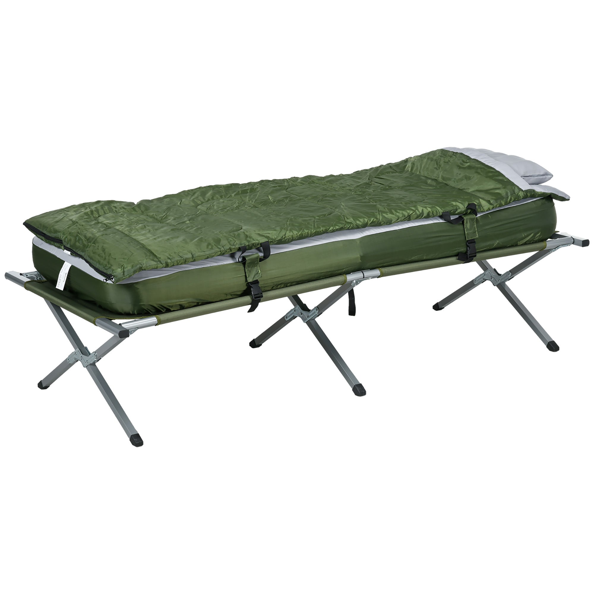 Cuscino Gonfiabile Da Campeggio URPRO – Ultra Leggero 103g, Compatto 5x13cm, Con Valvola Aria, Verde/Arancio