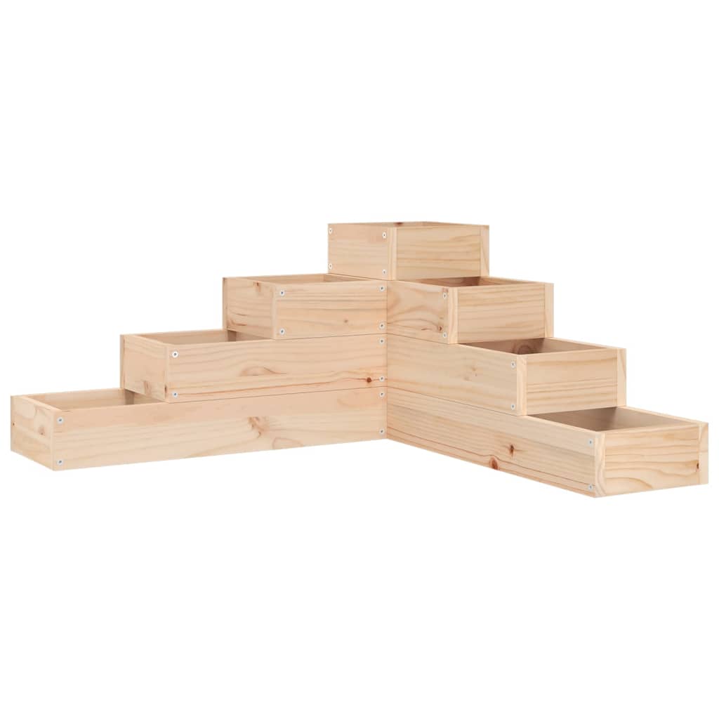Jardinière 4 niveaux 80,5x79x36 cm bois de pin massif vidaXL - 2