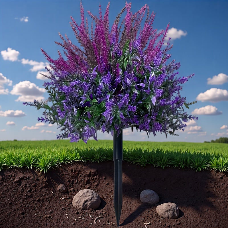 BEXTCOK 2 plants de lavande artificielle d'extérieur, plantes artificielles résistantes aux UV, plantes décoratives à planter en pleine terre - 7