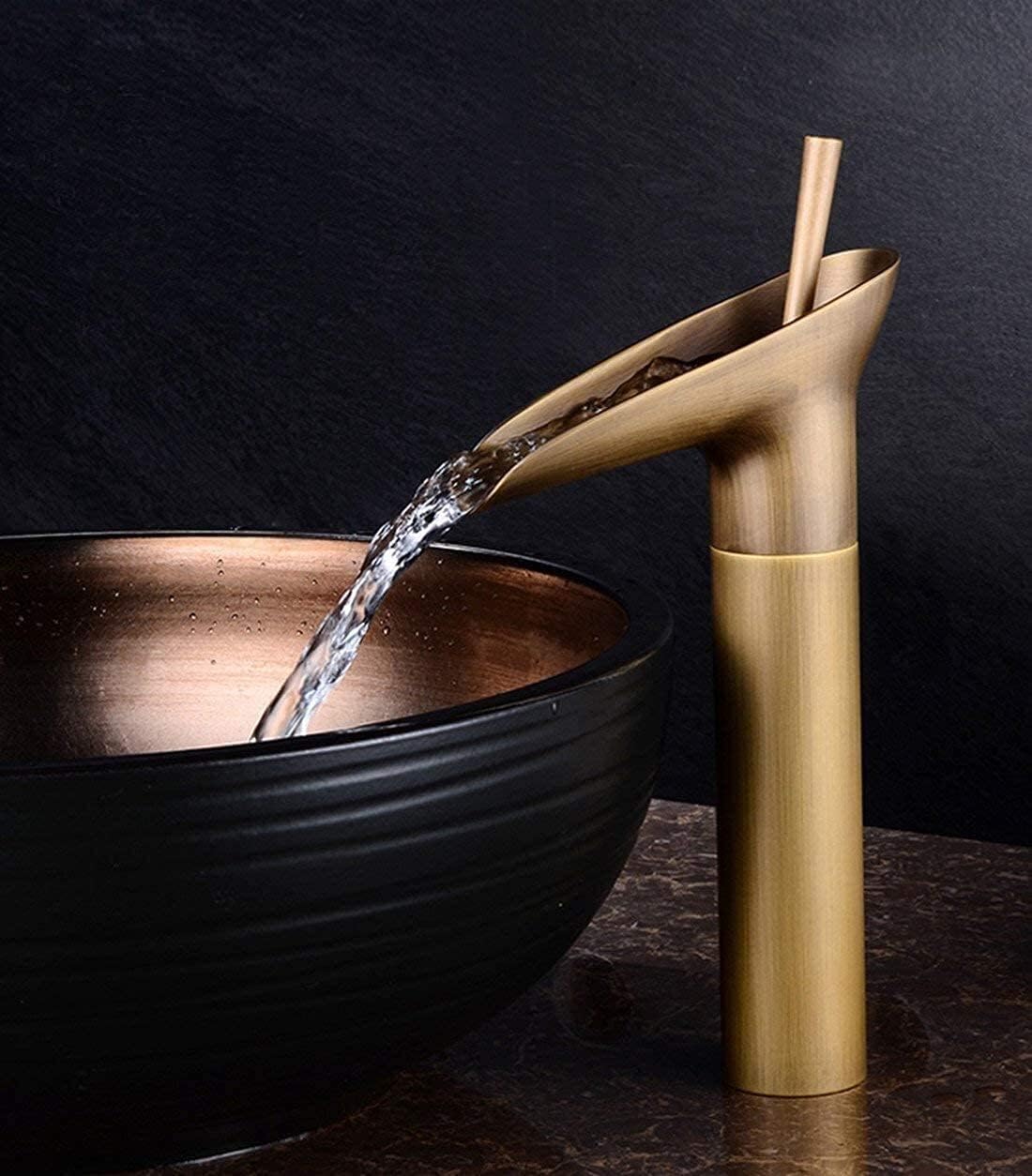 Czarny kran łazienkowy – wysokiej jakości, do ciepłej i zimnej wody – pasuje do średnic wewnętrznych od 32 mm do 42 mm