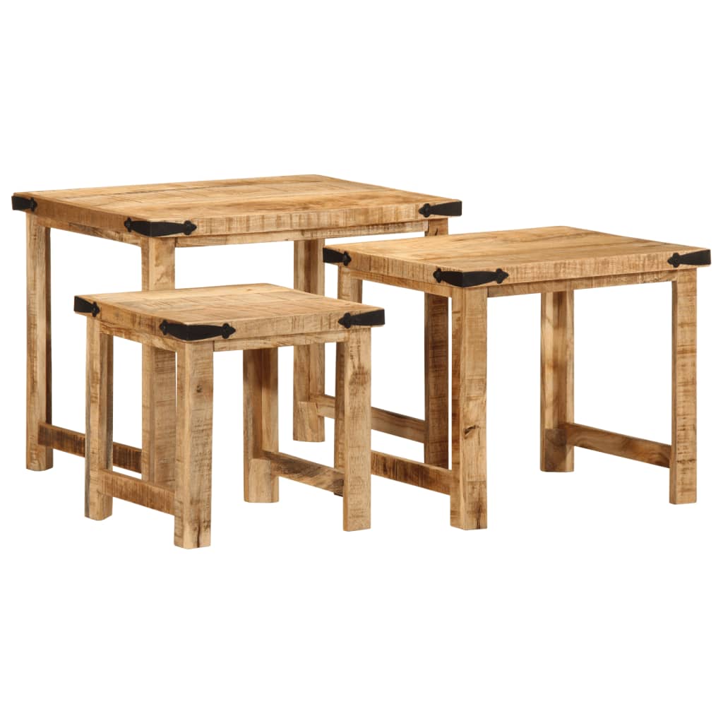 Omabeta Tables - Tables basses gigognes 2 pcs Bois de pin massif