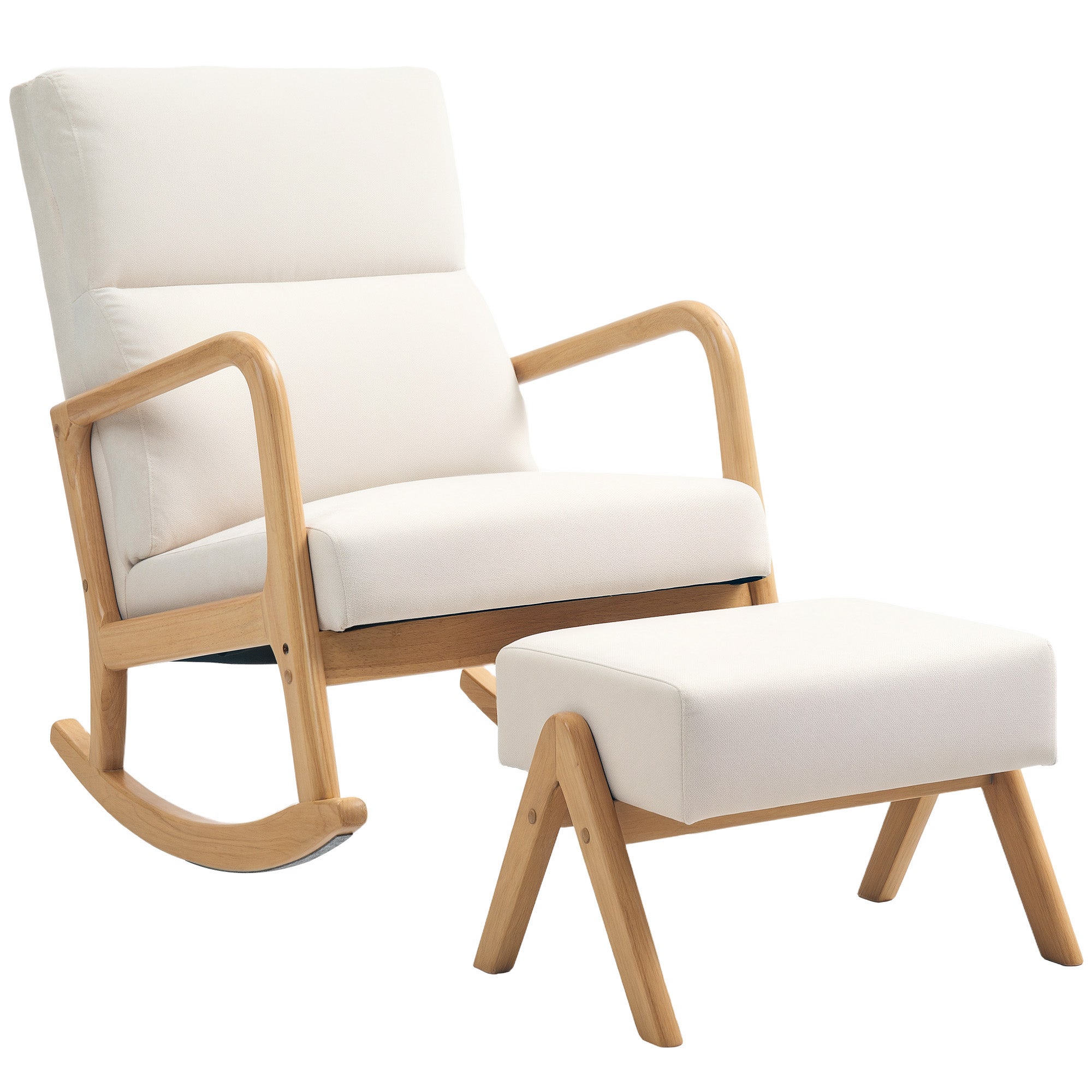 Fauteuil avec tabouret & accoudoirs & poche latérale & repose-pieds