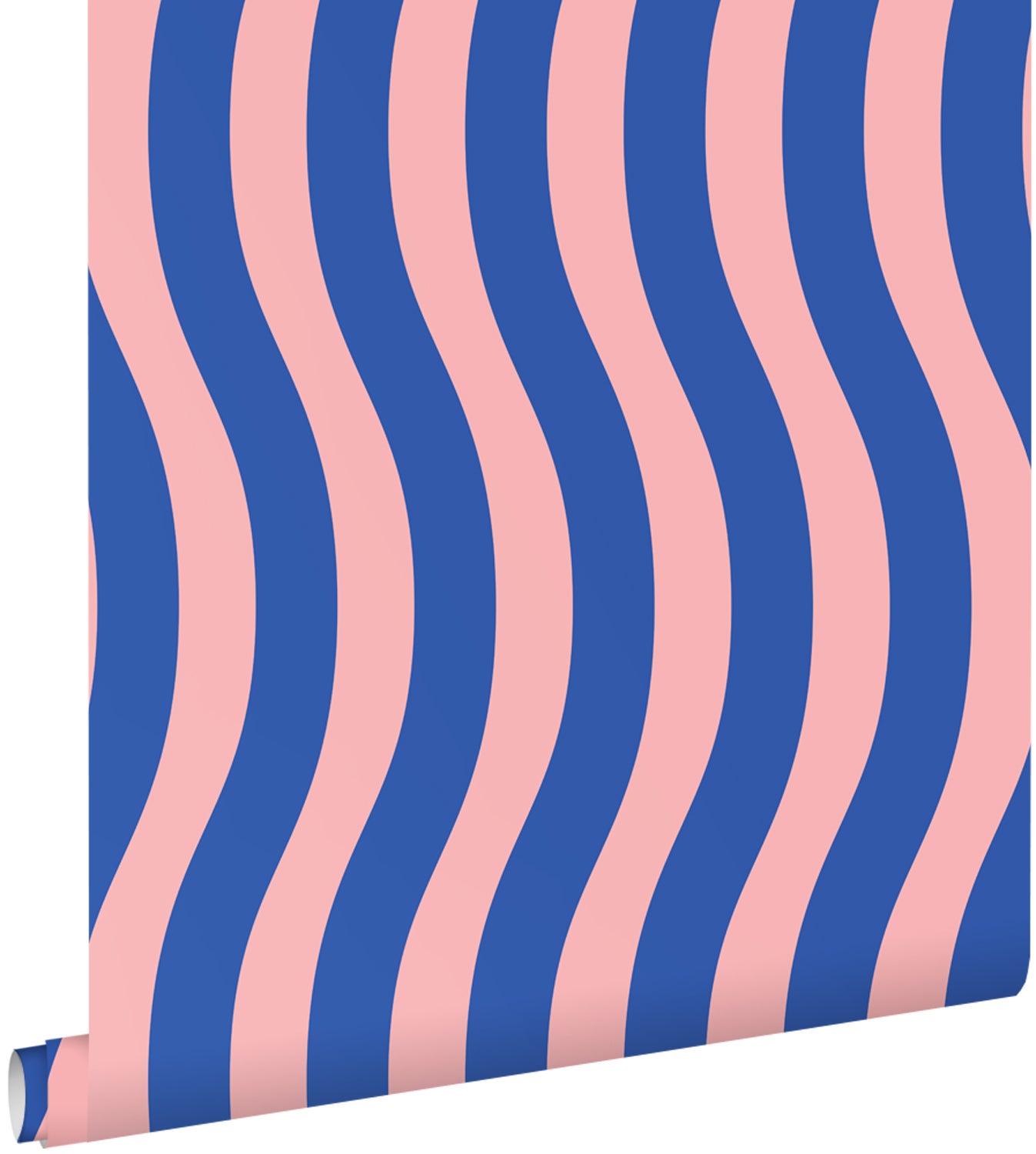 Tapeta faliste paski niebieskimIróżowym - 50 x 900 cm - ESTAHOME ...