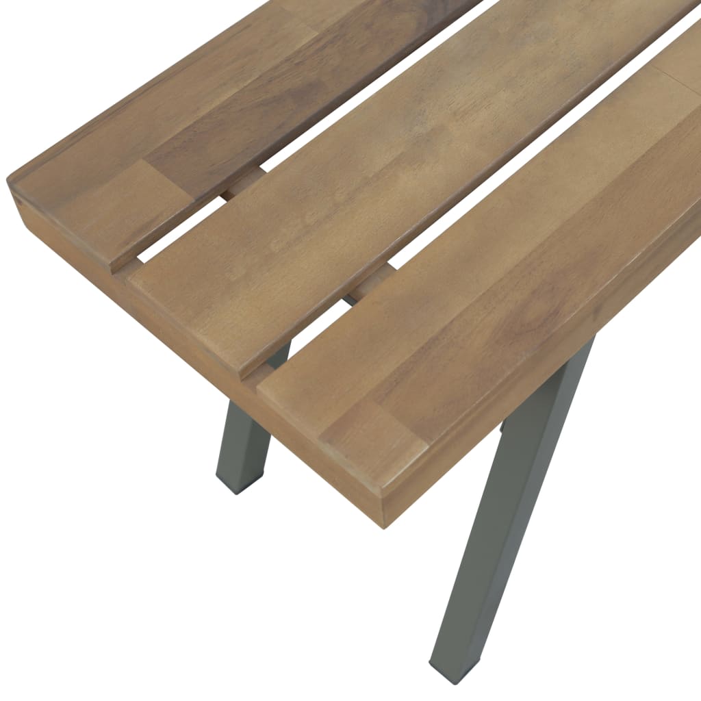 Banc de jardin meuble de patio d'extérieur terrasse 120 x 31 x 45 cm bois d'acacia solide 02_0011193 - 4