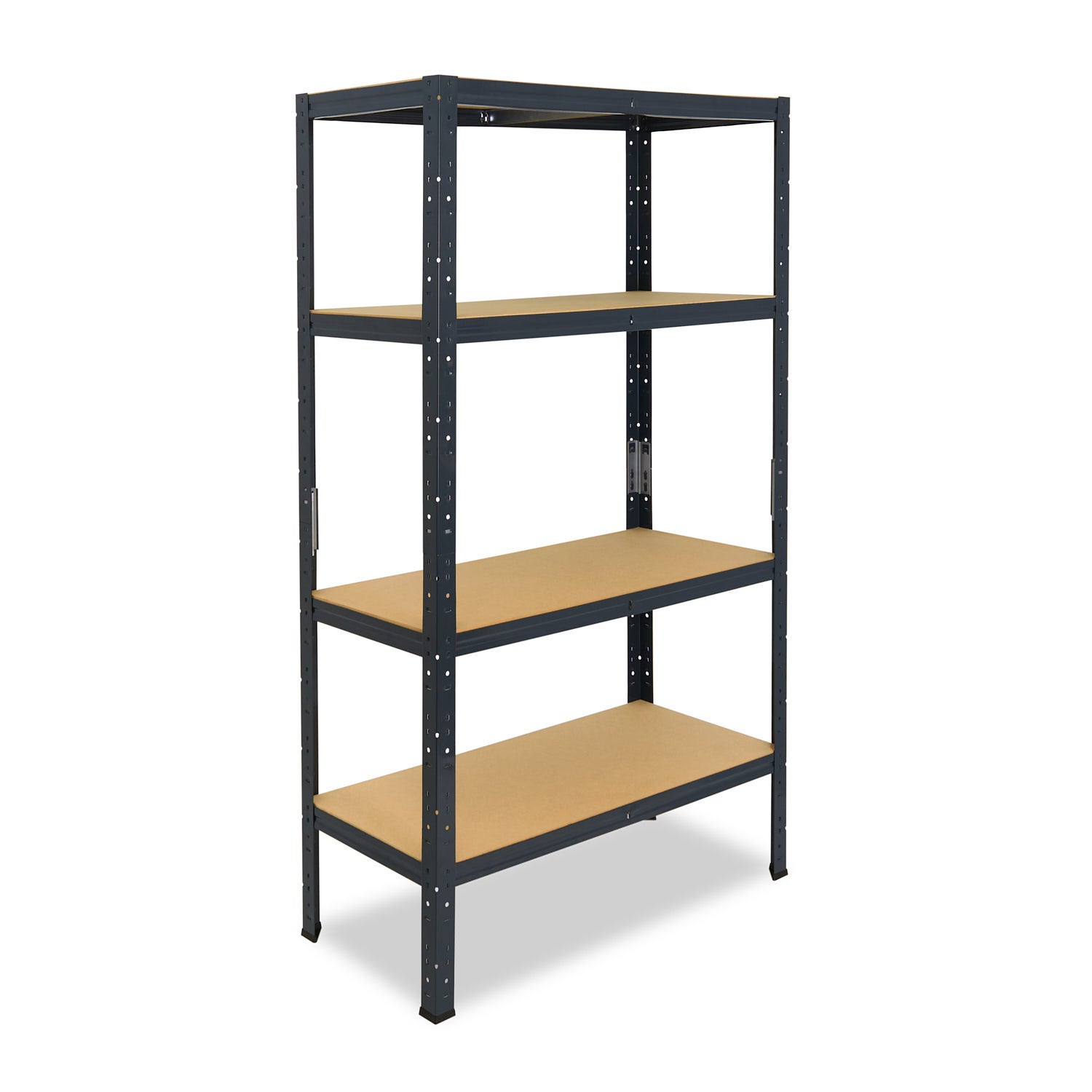 Étagère Métallique 4 Niveaux 155x70x30 Cm - Capacité 175 Kg Par Niveau, Blanc, Pour Garage