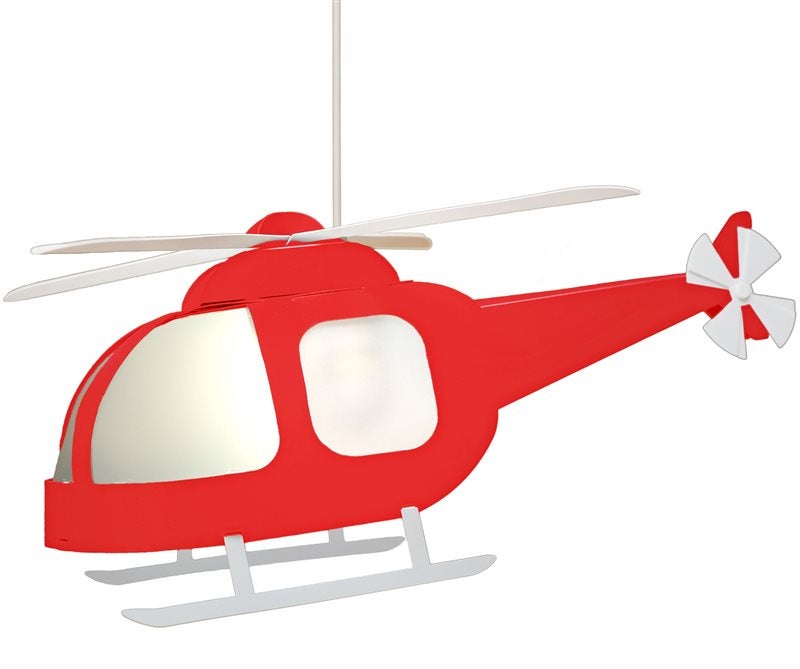 Lampe suspension enfant HÉLICOPTÈRE - R&M Coudert- rouge - 6