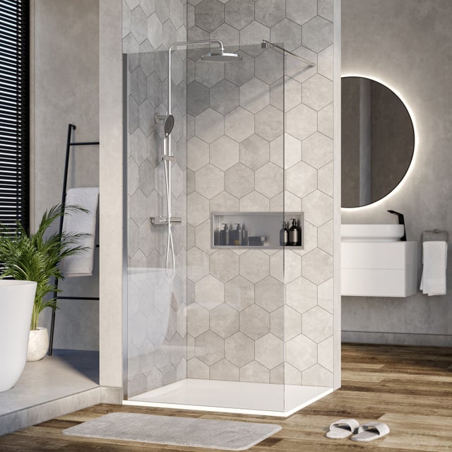 Bernstein Ścianka prysznicowa 90 cm Walk-In EX101 szkło przezroczyste 10 mm