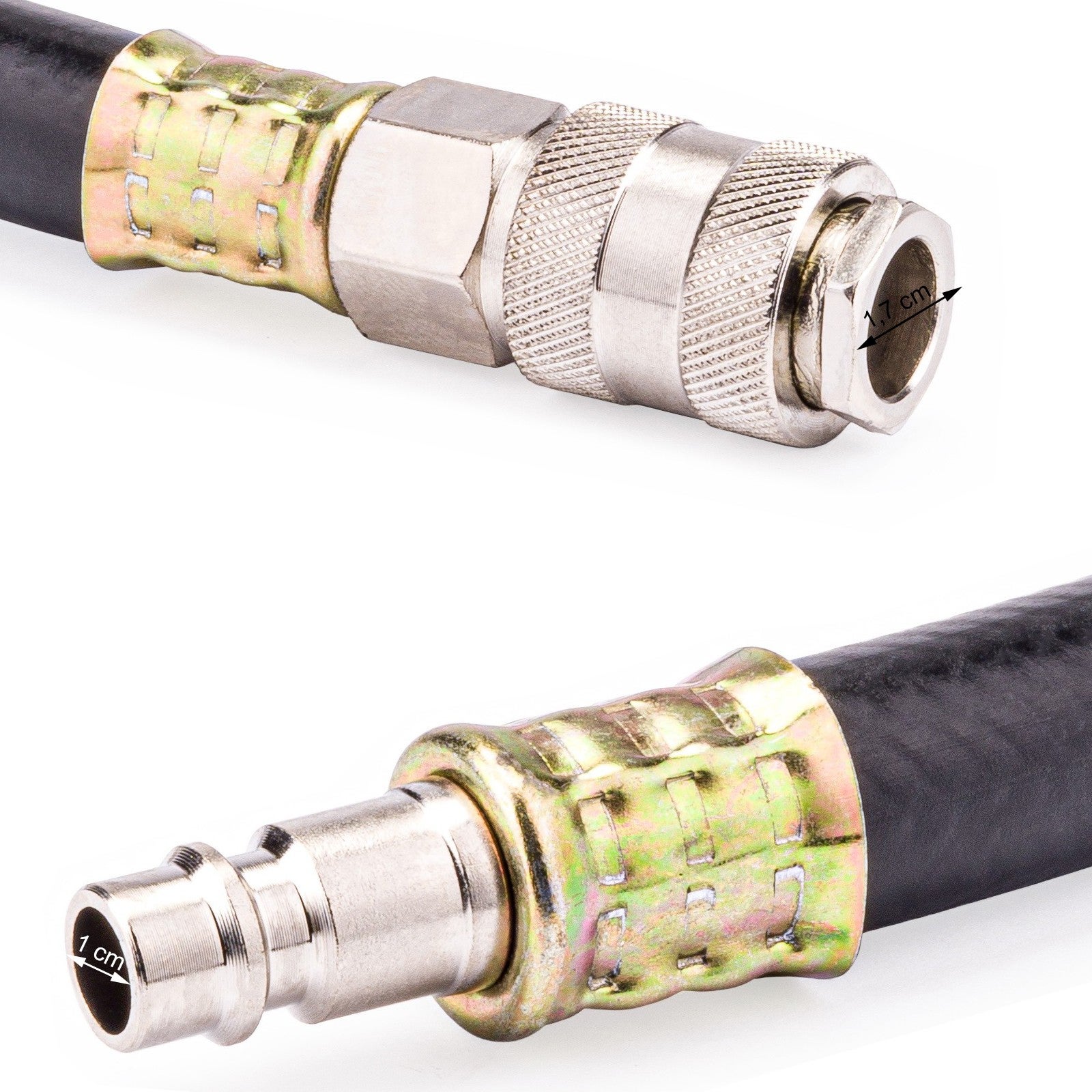 Tuyau pneumatique à air comprimé 20 Bar 10 x 17 mm raccord 3/8