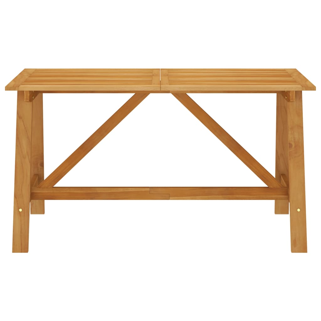 Table de jardin extensible rectangulaire en Bois Marron 4 places - 2
