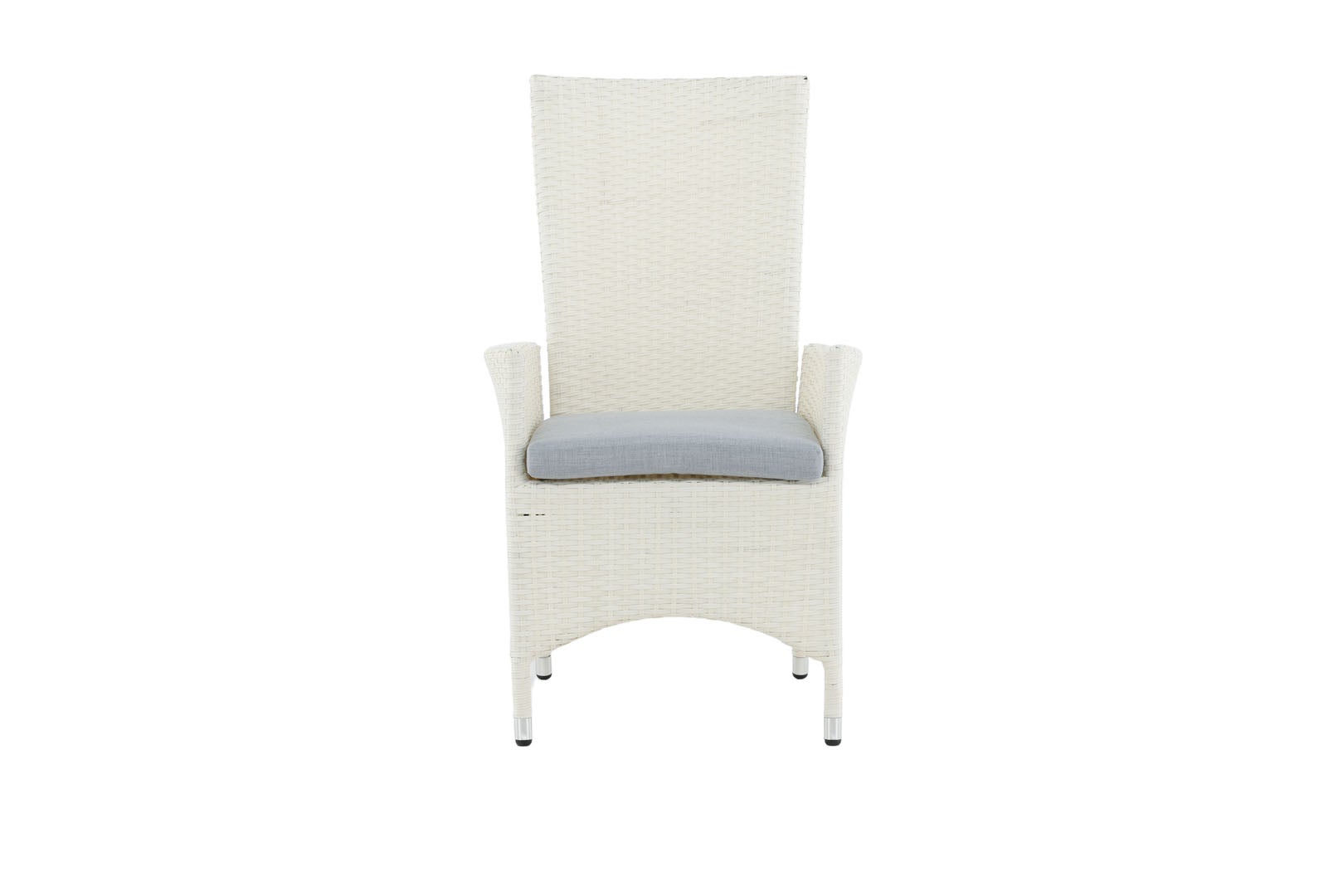 Padova Krzesło ogrodowe z podłokietnikami biały szary.