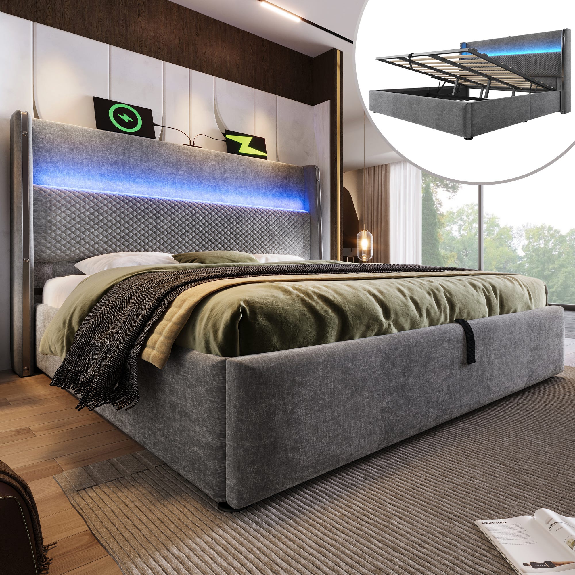 Lit Coffre 180x200 cm King Size Design | BELLAGIO Lit Coffre 180x200 cm King Size Design | BELLAGIO