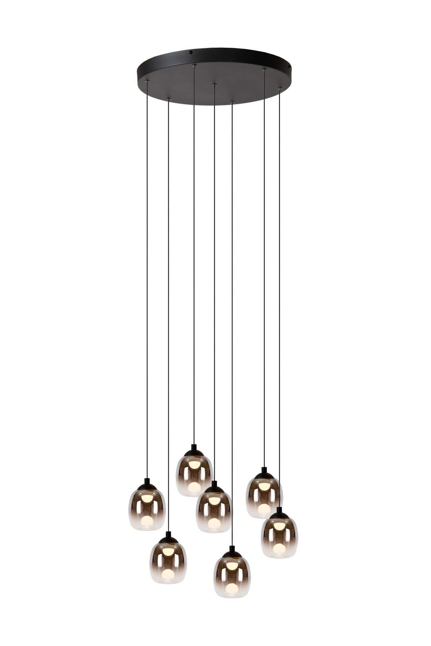 Lampa wisząca TAMINO LED 7W Ciepła biel 3300lm czarna wym:186x52x52cm Lucide