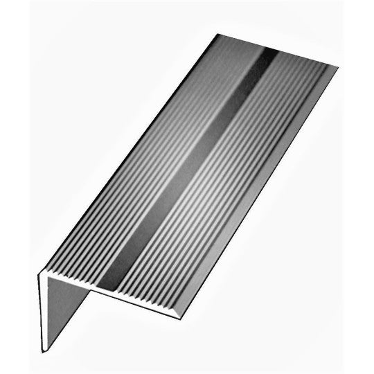 Nez de Marche Escalier KLOSE aluminium anodisé argent 42 mm x 22 mm - Longueur: 1 Métre