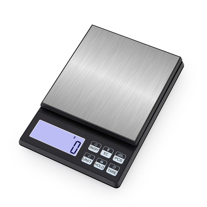 Báscula digital pequeña 3 kg/0,1 g — Plata. | Leroy Merlin