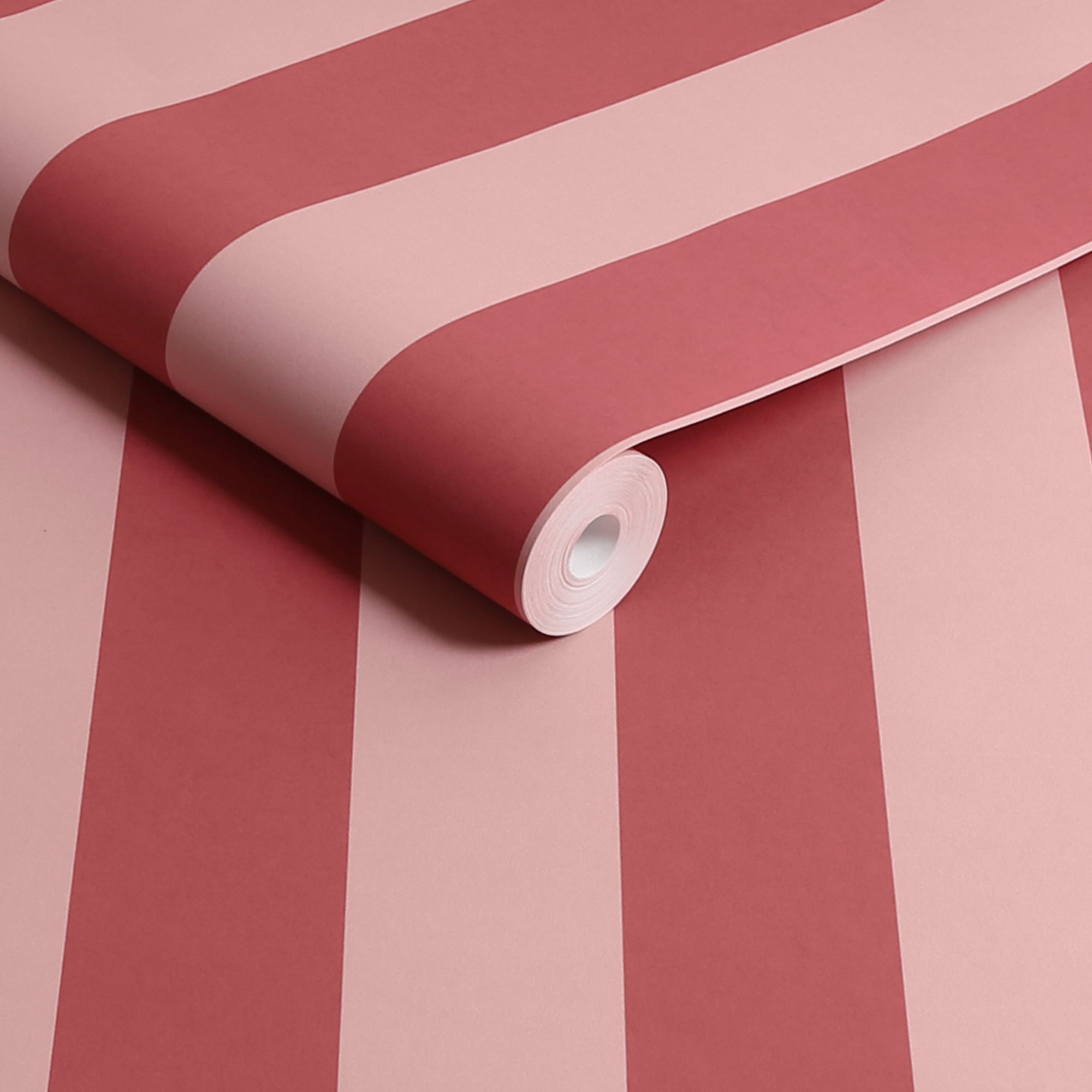 Cath Kidston Tapeta filzelinowa CANOPY STRIPE Różowy/czerwony 10 m x 52 cm