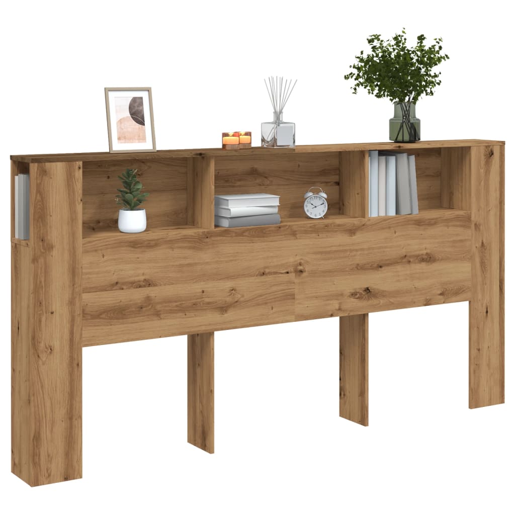 Armoire de tête de lit，Décoration murale chêne artisanal 200x18,5x102,5 cm CFW474151 - 2