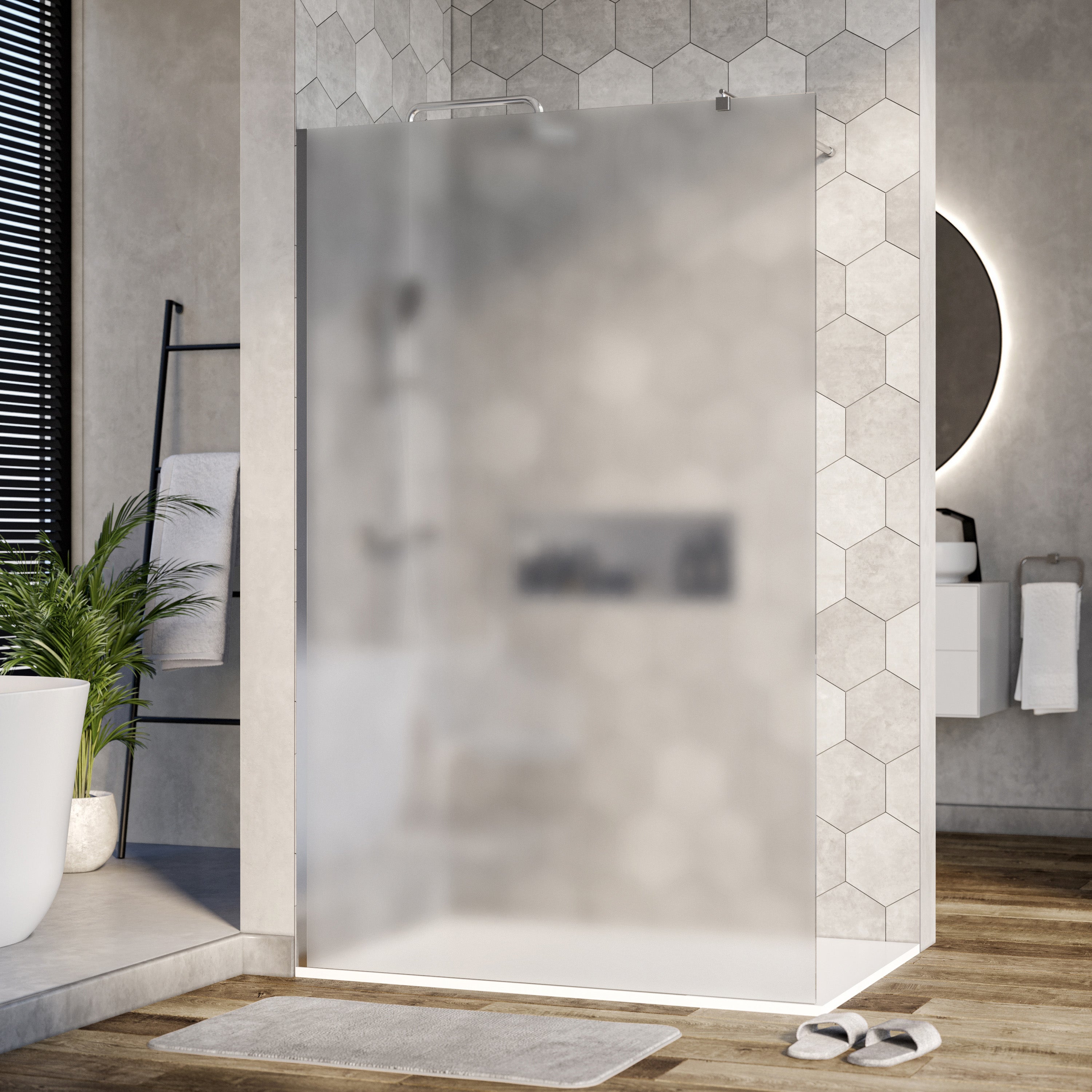 Bernstein Ścianka prysznicowa Walk-In EX101 szkło matowe 10 mm szer. 130 cm
