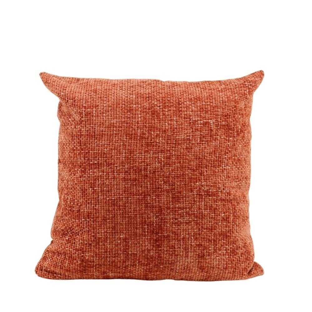 Coussin chiné en velours orange 45x45cm - Ornami - 7