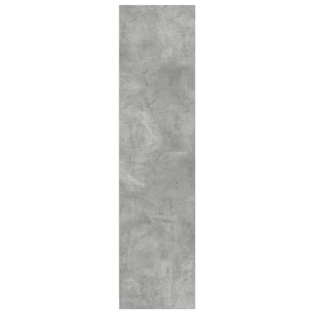 Armário de madeira projetada cinza concreto 80x50x200 cm - COMFORTXL - 5