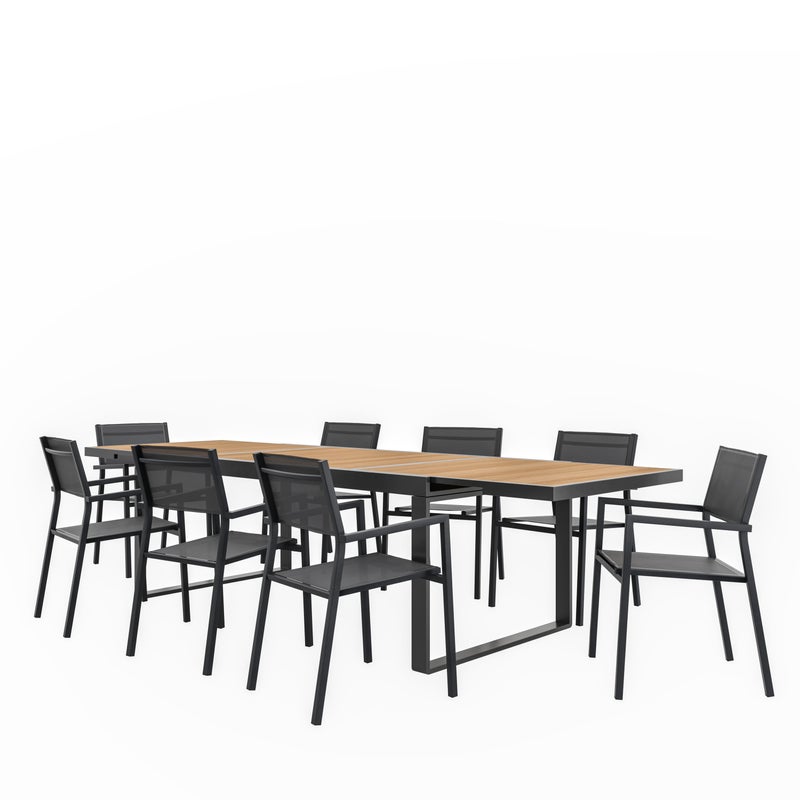 Stół ogrodowy NATERIAL Odyssea prostokątny szary 12-osobowy