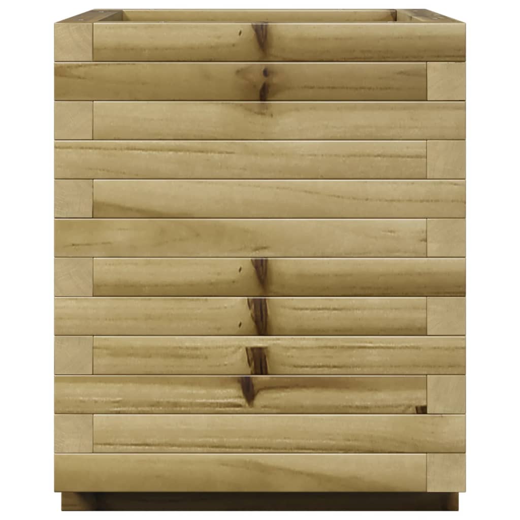 Jardinière bac lit surélevé plantes fleurs terrasse jardin 40 x 40 x 49,5 cm bois de pin imprégné marron 02_0037565 - 3